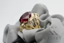 8-кактовое желтое золото Ruby Кольцо Винтаж изделия vrc031x-rb Art Deco СССР советский русский стиль